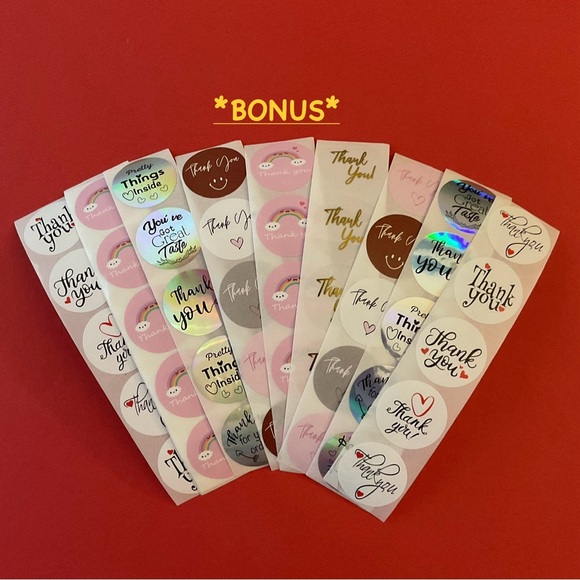 Thank You Cards - 3.5”x2.1” (50 Qty) + Matching Stickers - 3”x1” (120 Qty) - NEW - Picture 6 of 6